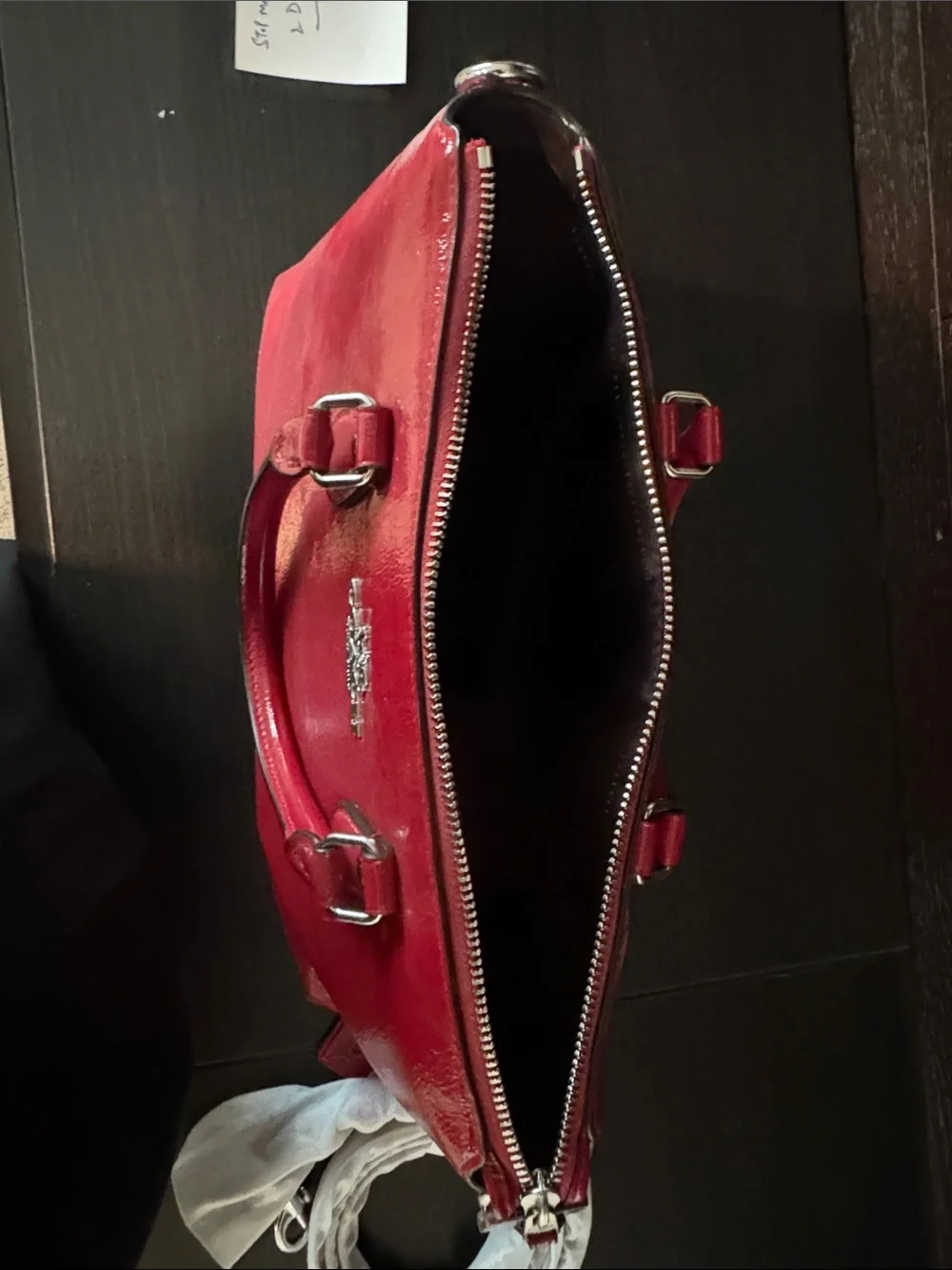 Coach glossy red